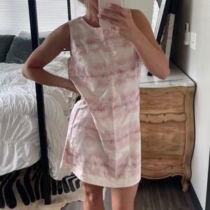 Vintage 90s Hana Ombré Stripe Floral Textured Sheath‎ Dress